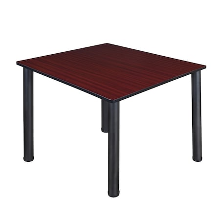 Kee Square Tables > Breakroom Tables > Kee Square & Round Tables, Wood, Metal Top, Mahogany TB4848MHBPBK